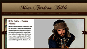 What Mensfashionbible.com website looked like in 2013 (10 years ago)