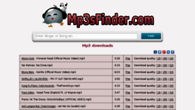 What Mp3sfinder.com website looked like in 2013 (10 years ago)