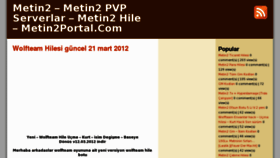 What Metin2portal.com website looked like in 2013 (10 years ago)