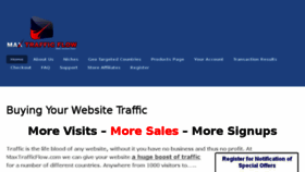 What Maxtrafficflow.com website looked like in 2013 (10 years ago)