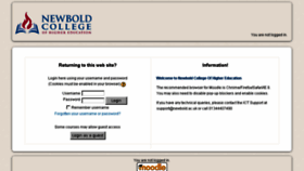 What Moodle.newbold.ac.uk website looked like in 2013 (10 years ago)