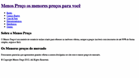 What Menospreco.com.br website looked like in 2013 (10 years ago)