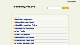 What Motherday2013.com website looked like in 2013 (10 years ago)