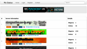 What Mc-status.com website looked like in 2014 (10 years ago)