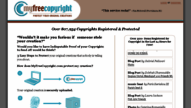 What Myfreecopyright.com website looked like in 2014 (10 years ago)