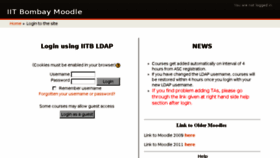 What Moodle.iitb.ac.in website looked like in 2014 (10 years ago)