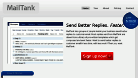 What Mailtank.com website looked like in 2014 (10 years ago)