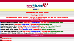 What Movievilla.mobi website looked like in 2014 (10 years ago)