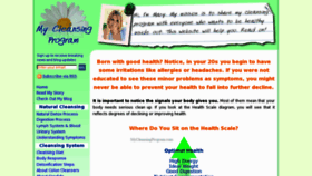 What Mycleansingprogram.com website looked like in 2014 (10 years ago)
