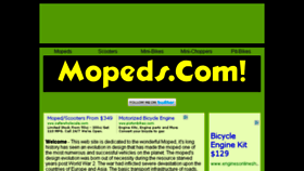 What Mopeds.com website looked like in 2014 (10 years ago)