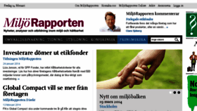 What Miljorapporten.se website looked like in 2014 (10 years ago)
