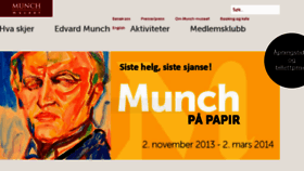 What Munch.museum.no website looked like in 2014 (10 years ago)