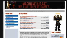What Machiavelliscat.com website looked like in 2014 (10 years ago)
