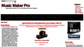 What Musicmakerpro.com website looked like in 2014 (10 years ago)