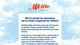 What Milewise.com website looked like in 2014 (10 years ago)