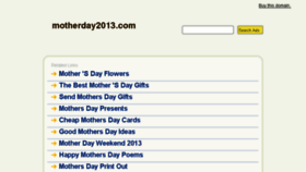 What Motherday2013.com website looked like in 2014 (10 years ago)