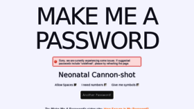 What Makemeapassword.net website looked like in 2014 (10 years ago)
