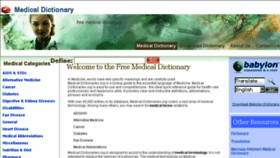 What Medical-dictionaries.org website looked like in 2014 (9 years ago)