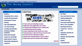 What Moray.gov.uk website looked like in 2014 (9 years ago)