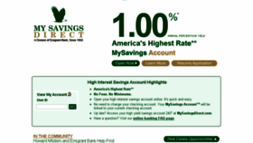 What Mysavingsdirect.com website looked like in 2014 (9 years ago)