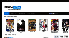 What Mangadoom.com website looked like in 2014 (9 years ago)