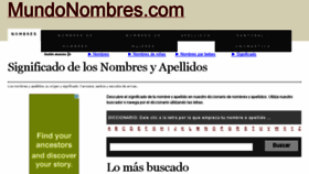 What Mundonombres.com website looked like in 2014 (9 years ago)