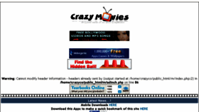 What M.crazymovies.in website looked like in 2014 (9 years ago)
