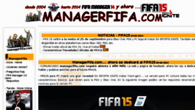 What Managerfifa.com website looked like in 2014 (9 years ago)
