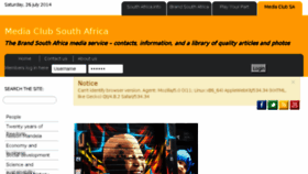 What Mediaclubsouthafrica.co.za website looked like in 2014 (9 years ago)