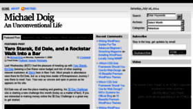 What Michaeldoig.net website looked like in 2014 (9 years ago)