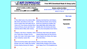 What Mp3-download-free.com website looked like in 2014 (9 years ago)