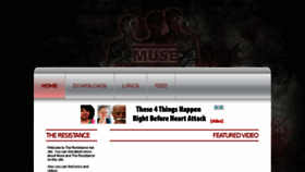 What Museresistance.com website looked like in 2014 (9 years ago)