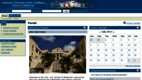 What My.aucmed.edu website looked like in 2014 (9 years ago)