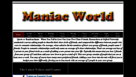 What Maniacworld.com website looked like in 2014 (9 years ago)