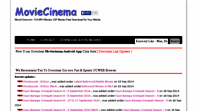 What Moviecinema.in website looked like in 2014 (9 years ago)