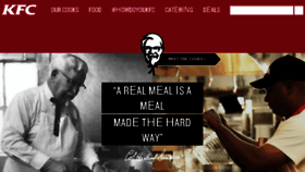 What Mobile.kfc.com website looked like in 2014 (9 years ago)