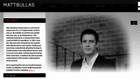 What Mattbullas.com website looked like in 2014 (9 years ago)