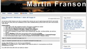 What Martinfranson.se website looked like in 2014 (9 years ago)
