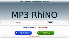 What Mp3rhino.com website looked like in 2014 (9 years ago)