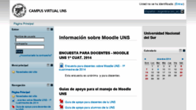 What Moodle.uns.edu.ar website looked like in 2014 (9 years ago)