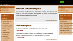 What Myworldmysite.com website looked like in 2014 (9 years ago)