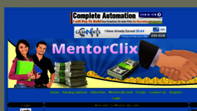 What Mentorclix.com website looked like in 2014 (9 years ago)