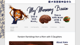 What My-mommy-brain.com website looked like in 2015 (9 years ago)