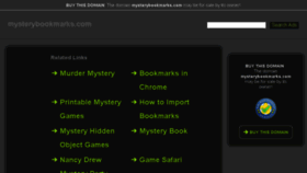 What Mysterybookmarks.com website looked like in 2015 (9 years ago)