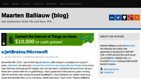 What Maartenballiauw.be website looked like in 2015 (9 years ago)