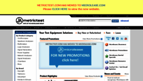 What Metrictest.com website looked like in 2015 (9 years ago)