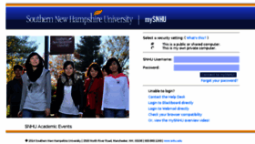 What My.snhu.edu website looked like in 2015 (9 years ago)