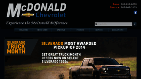 What Mcdonaldchevy.com website looked like in 2015 (9 years ago)