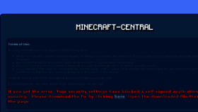 What Minecraft-central.co.uk website looked like in 2015 (9 years ago)