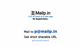 What Mailp.in website looked like in 2015 (9 years ago)